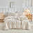 DONEUS Tufted Strip Duvet Cover Set Boho Textured Bedding Set-114645167-114491953