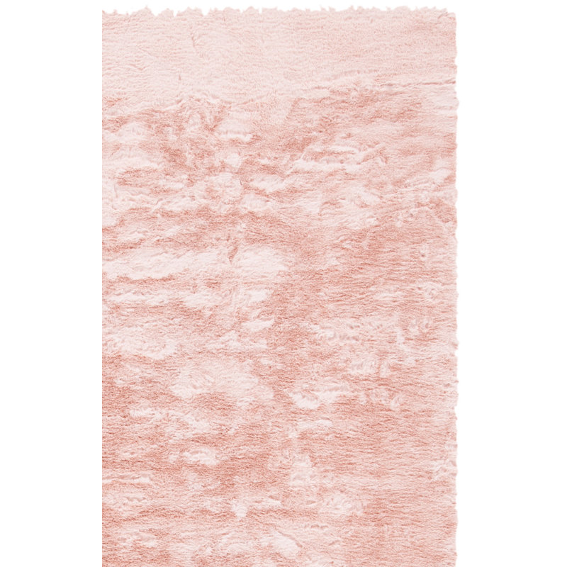 Mckenzie Shag Pink Area Rug, Rectangle 5' x 8'