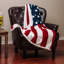 US Flag Print Super Soft Sherpa Throw Blanket-19903001