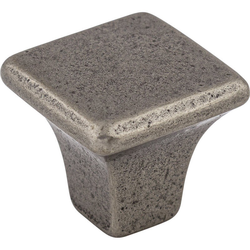 Britannia 1 1/4" Length Square Knob, Cast Iron