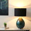 79cm Living Room Table Lamp with Glass Base, Bedside Buffet Lamp for Bedroom with Linen Shade-93674535-93674532