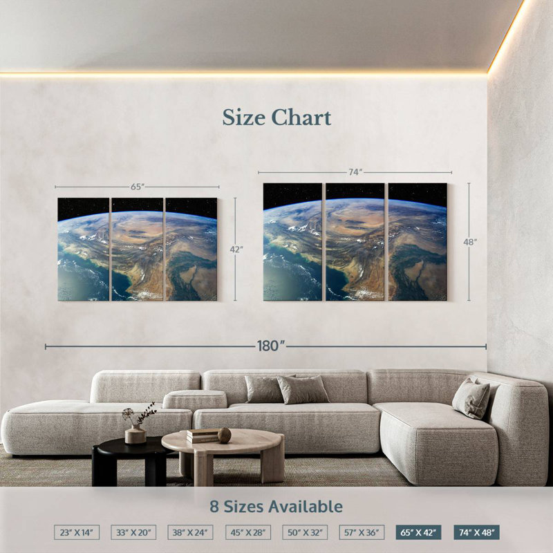 Oberle Earth, 42" H x 65" W