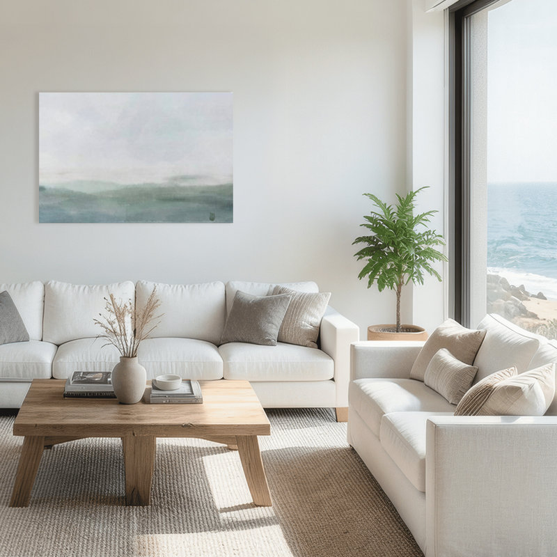 Coastal Retreat Cerulean Serenity, 16" H x 24" W x 1.5" D, Wrapped Canvas, Does Not Apply