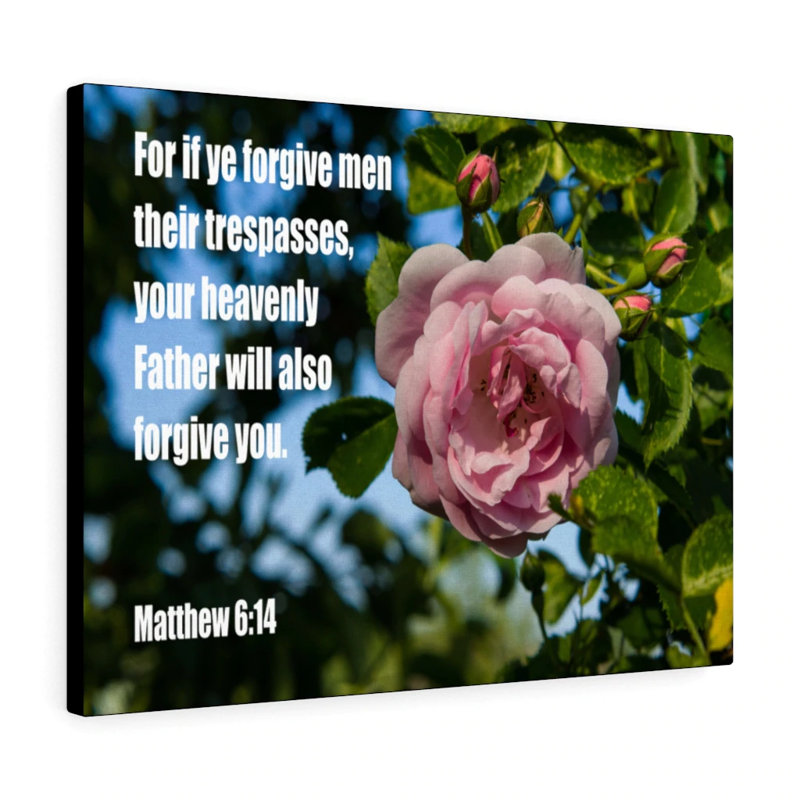 Heavenly Father Forgive You Matthew 6:14 - Wrapped Canvas Print, 46cm H x 61cm W