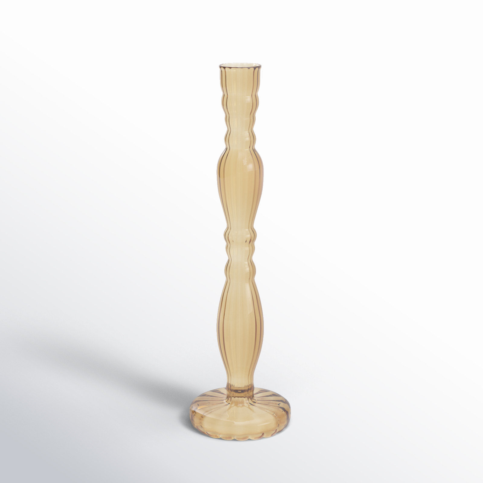 Marajo Candlestick, Yellow, 9.75" H x 2.75" W x 2.75" D