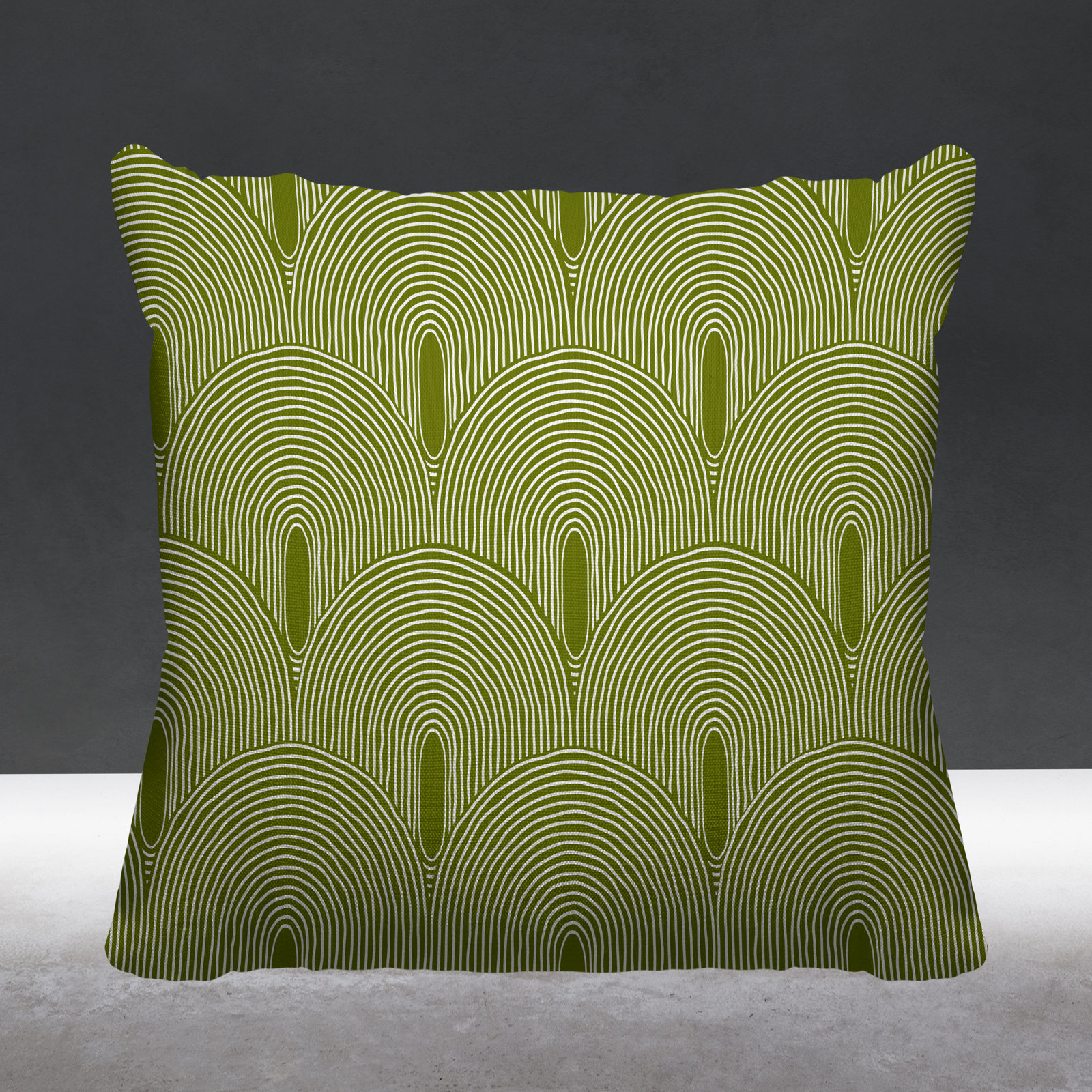 Limpo Indoor/Outdoor Throw Pillow, Chartreuse, 18" x 18"