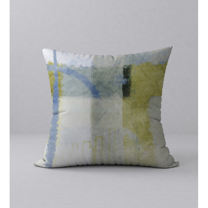 Abstract Reversible Throw Pillow, 18" x 18"
