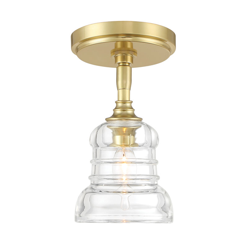 Kiaan 1 Light Matte Semi Flush Mount, Gold