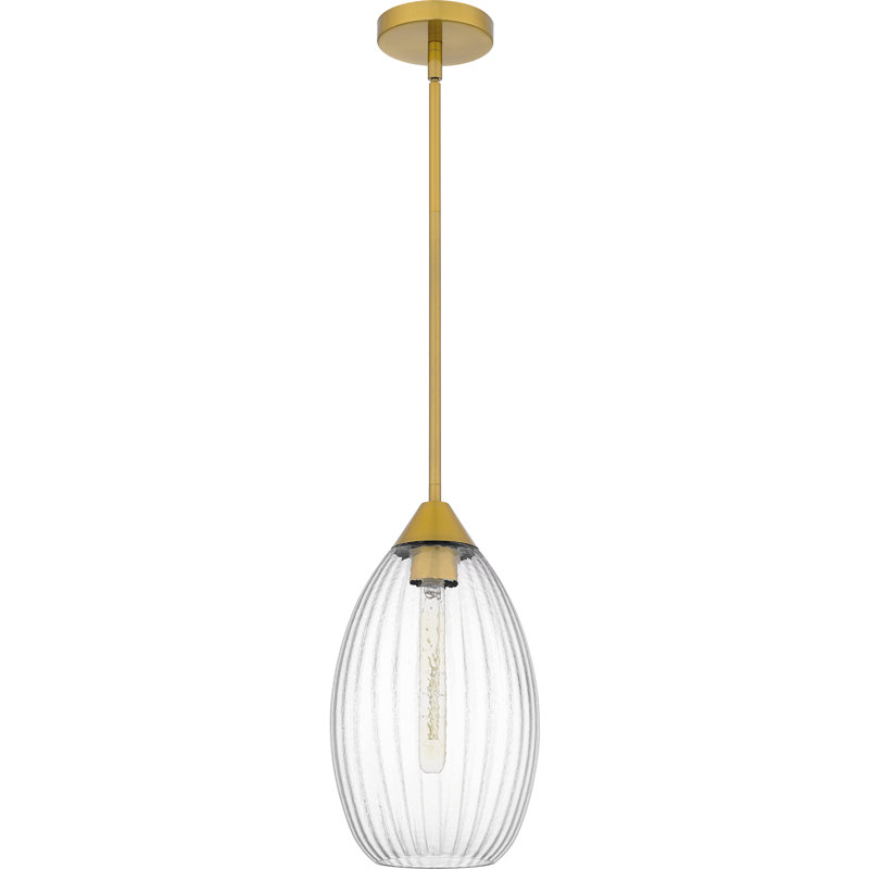 Mini-luminaire suspendu 1 lumière Elenny, Or brossé
