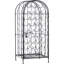 Armoire à vin verrouillable 35 bouteilles en fer noir. Gracieux. L 17,7 po x P 14 po x P 38,5 po. Capacité de 65 lb. Convient au fer à repasser avec serrure de la salle à manger 35 - Noir. Conception élégante de la cage. Cuisine et salle à manger. Capacité