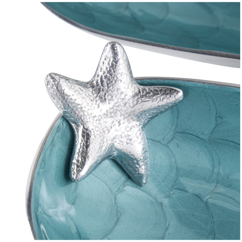 Assiette décorative en aluminium Aena - ensemble de 3, Bleu