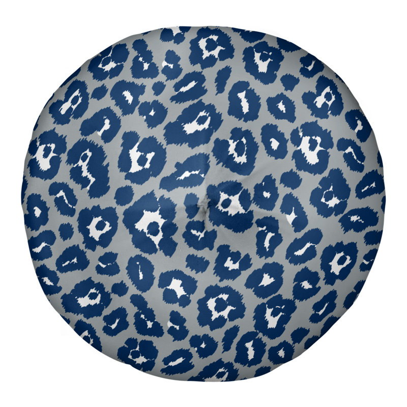 Housse et insert de coussin touffeté rond, H 30 po x l 30 po x P 4 po, gris