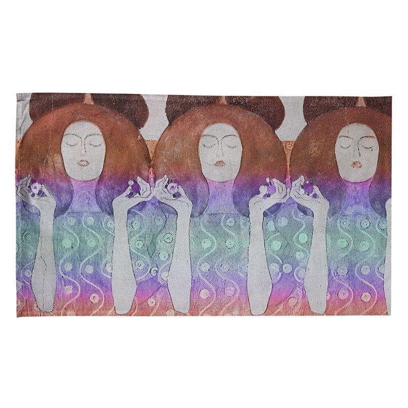 Serviette de thé ange mariés Magaw, Polyester sergé, Rouge / Bleu