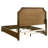 Leonide Brown Cherry / Cream Panel Bed