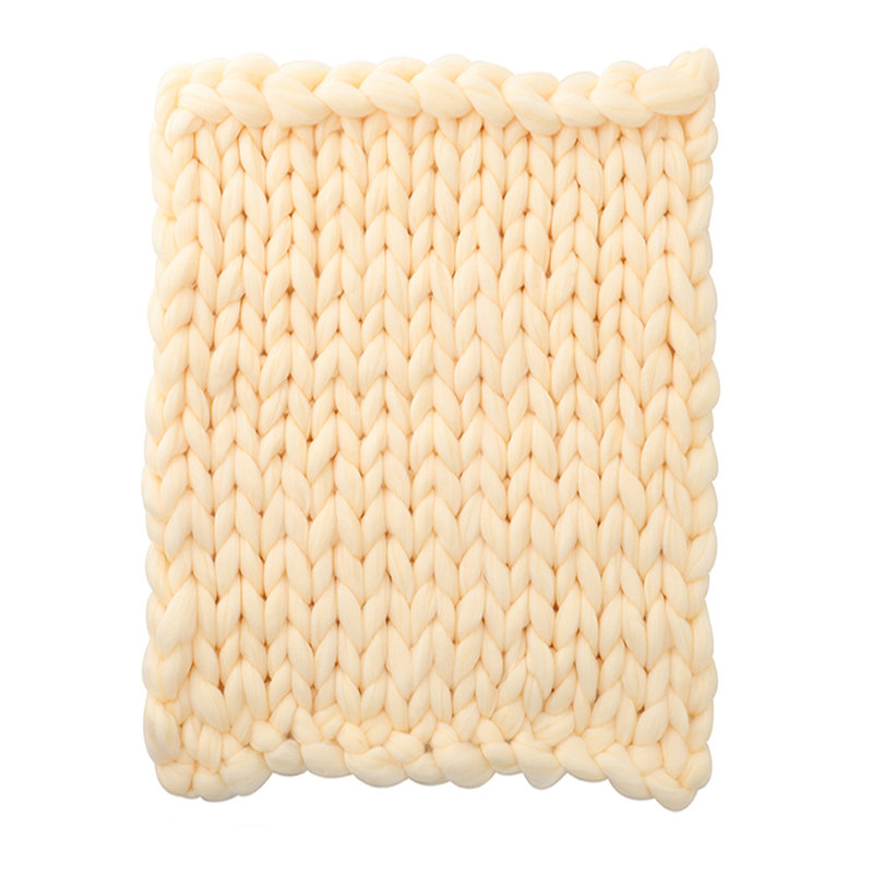Oralia Chunky Knit Throw Blanket Handwoven Home Decor, Grey, W120 x L150cm