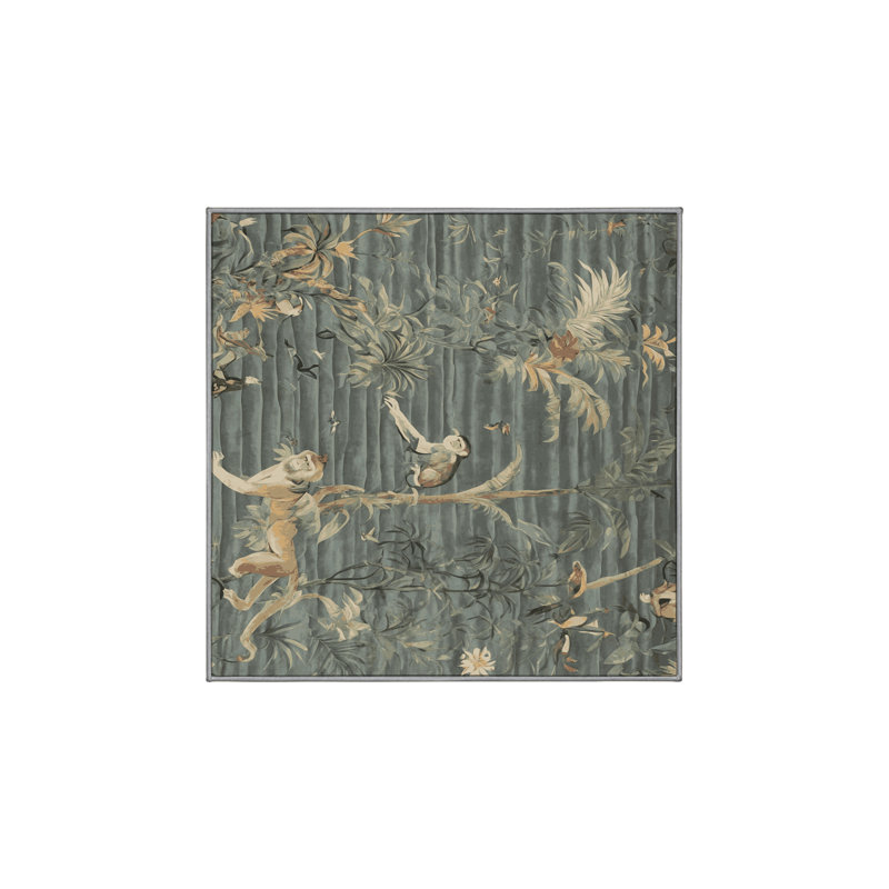 Tapis brun soyeux et moelleux, Carré 4 pi