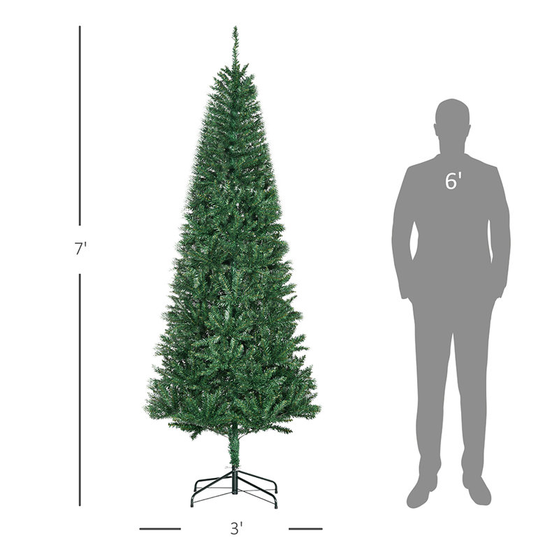 Sapin de Noël artificiel non éclairé avec branches réalistes et 865 pointes