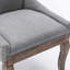 Chaise d'appoint latérale, chaises en tissu épaissi avec pieds en bois massif aux tons neutres-668244597