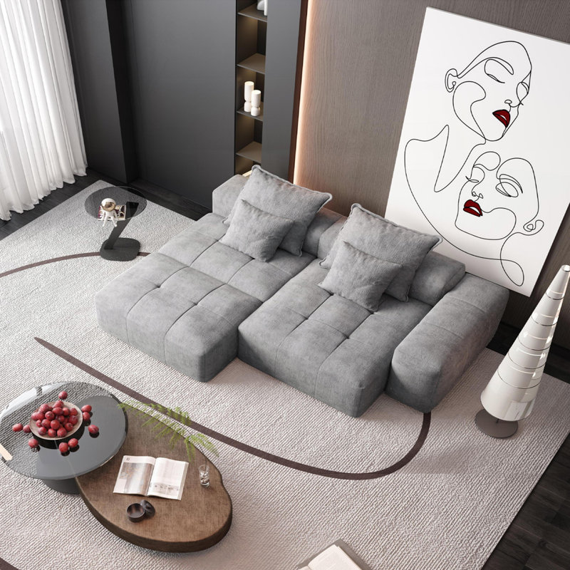 Canapé modulaire moderne, Gris chenille, 3