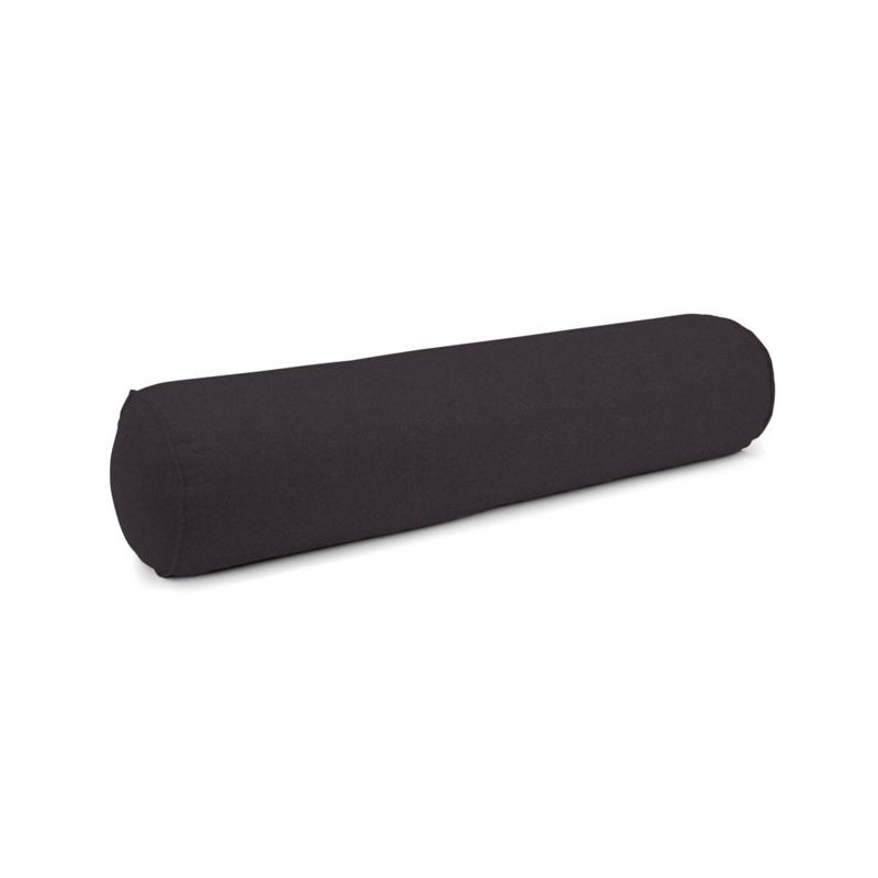 Velvet Bolster Pillow Cover & Insert, Charcoal, 9" x 48"