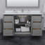 Strada 60" Freestanding Single Bathroom Vanity with Cultured Marble Top-94832495-94832480