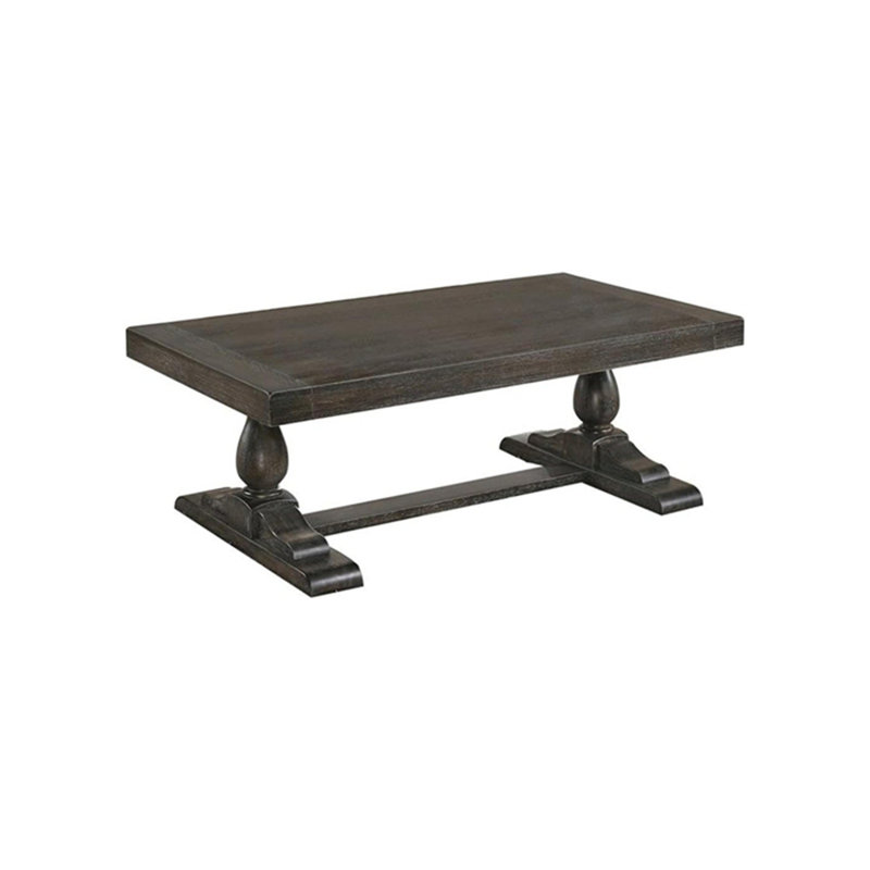 Table basse en bois massif 52 po, Gris colombe