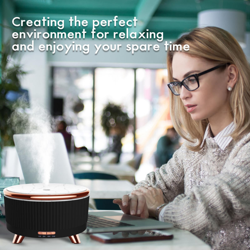 Diffusers For Essential Oils Large Room, 500Ml Aromatherapy Diffuser Cool Mist Humidifier With Remote Control,7 Colours Lights & 3 Mist Mode Waterless Auto Off For Women Office Home