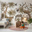 Papier peint amovible sur fond blanc Safari neutre-2089025472-2089025501