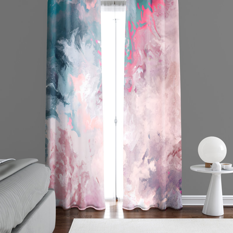 Paire de rideaux semi-transparents Alaija, L 56 po x L 78 po