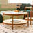 Modern Farmhouse Living Room Coffee Table Set, Stylish And Elegant Nesting Round Wooden Table,Side End Table Set For Living Room,Bedroom-1Pc End Table