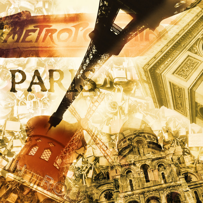 Collage Of Paris by Nito100 - Wrapped Canvas Print, 30cm H x 30cm W