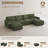 U Shaped Sofa Couch Wide Storage Sofa Livingroom Modular Sofa Sectional Couch-1238568548