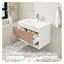 Meuble-lavabo mural moderne en céramique 30 po avec rangement à fermeture en douceur