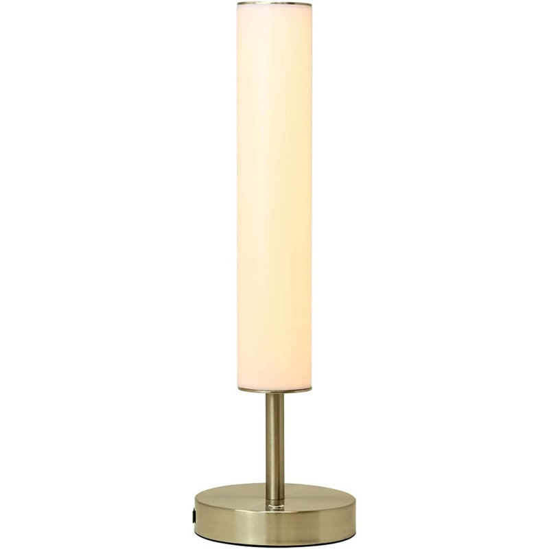 Arwilda 16"  Dimmable LED Cylinder Table Lamp with USB Charging Port, 3 Color Temperatures, Modern, Minimal, Night lamp, Desk Lamp for Living Room, Bedroom, Home Office