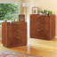 Wave-Textured 3-Drawer Dresser, Compact Nightstand with Waterproof MDF Top