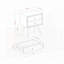 Table de chevet en bois massif Mid-Century