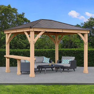 10ftx12ft Wood soft-top Gazebo (Set of 4)