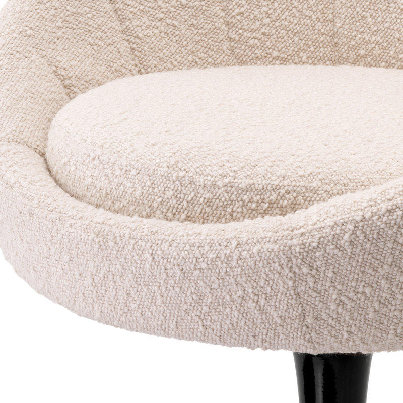 O'Neill Upholstered Dining Chair, Bouclé Cream