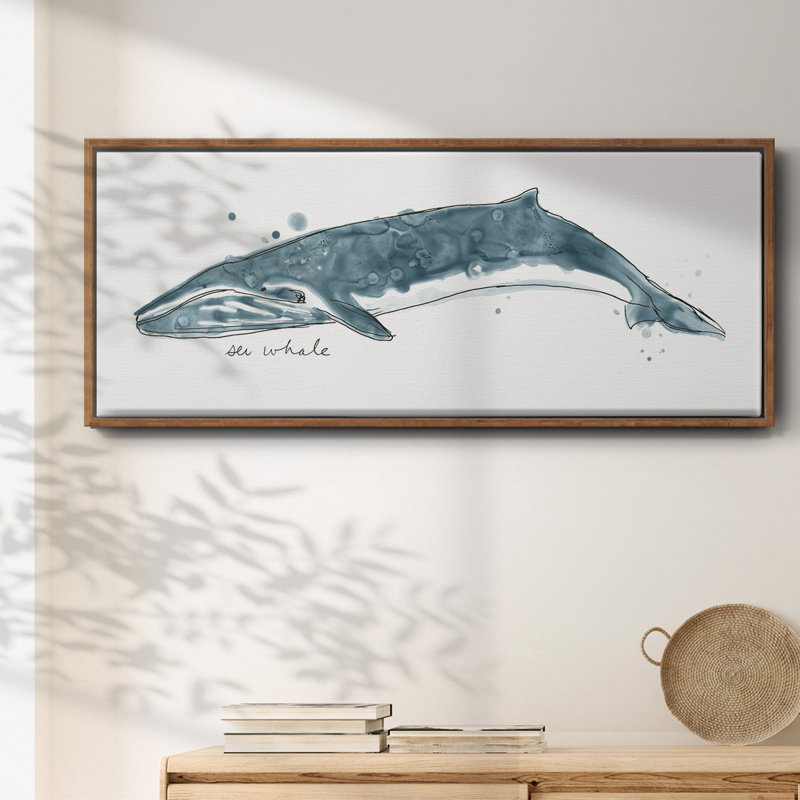 Whale I- Framed Canvas