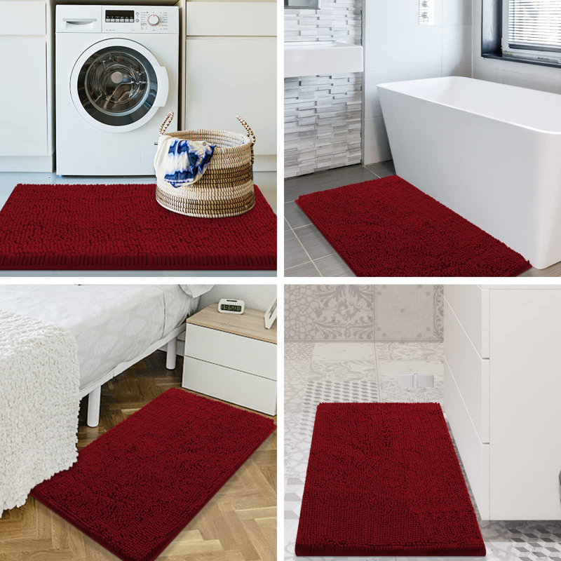 Jazemine Chenille Non-Slip Bath Rug