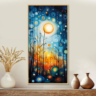 «Blue Yellow Bronwen II - Blue Serene», reproduction d'art sur toile