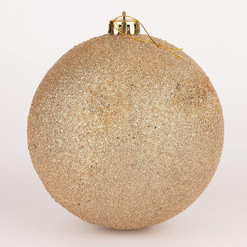 Polyvinyl Chloride (PVC) Ball Ornament, 15cm H x 15cm W x 15cm D, Gold