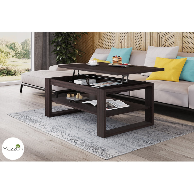 Sled Coffee Table with Storage, Walnut