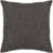 Wool Removable Cover Pillow Throw Authentic Handmade Square Polyester Fill Brown & Gray Herringbone With Gray Cotton Backing-532498121-435209491