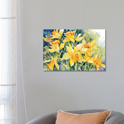 Daffodil Party by Annelein Beukenkamp - Wrapped Canvas Painting