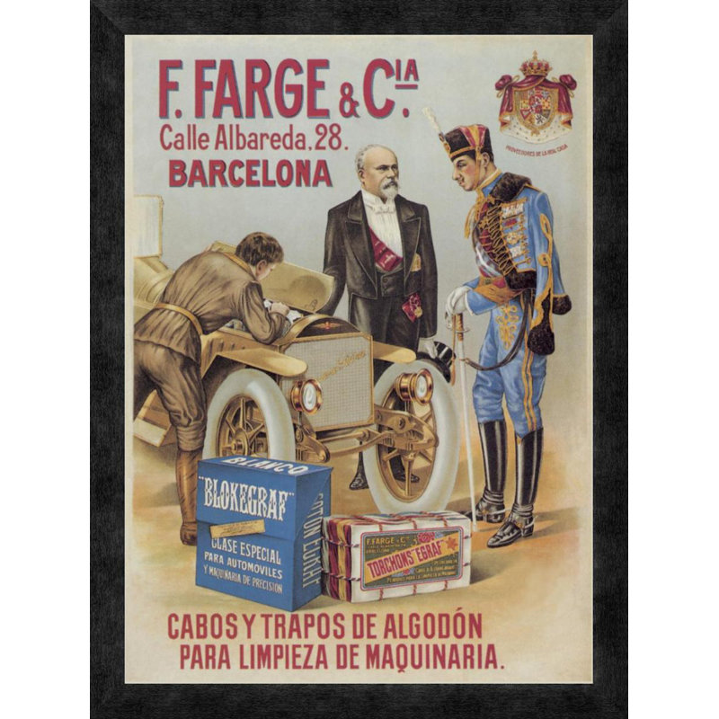 " F. Farge ", 26" H x 18" W x 1.5" D