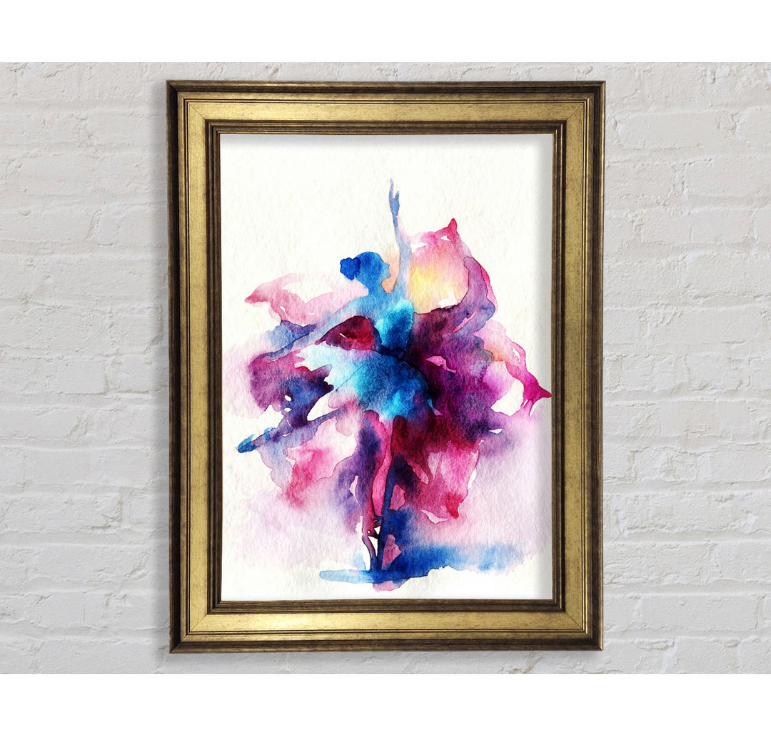 Gerahmtes Wandbild Blue Pink Ballerina 7