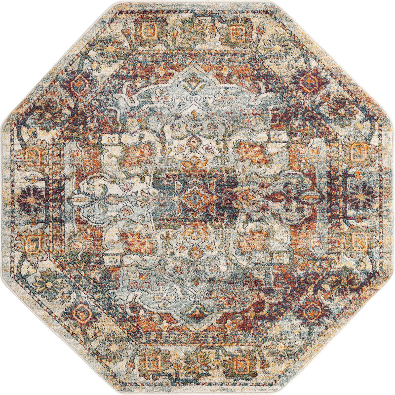 Mekalah Oriental Indoor Rug, Octagon 5'