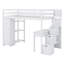 Lit mezzanine avec tiroirs de rangement, bureau et escalier, tablettes-2117900473