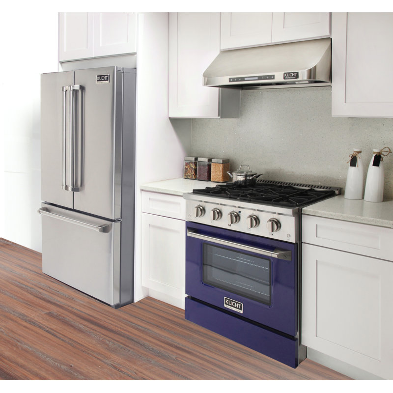 30" 4.2 Cu. ft. Freestanding Gas with Convection Oven, Blue, Liquid Propane